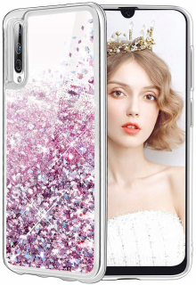 Samsung Galaxy A70, kryt pouzdro plovoucí brokát SHINING GLITTER