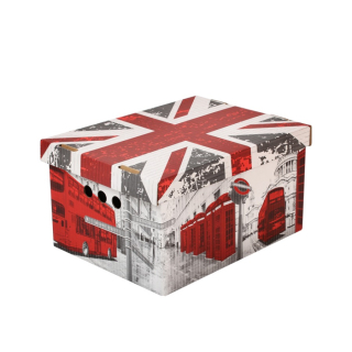 Dekorativní krabice Londýn A4 úložný box, velikost 33x25x18cm vip
