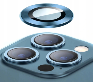Iphone 12 / 12 Pro, hybrid tvrzené sklo objektivu, hliníkový rám 1ks