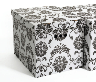 Dekorativní krabice Zahrada XL, úložný box s víkem, vel. 42x32x32cm vip