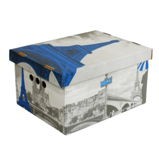 Dekorativní krabice Paris A4 úložný box, velikost 33x25x18cm vip