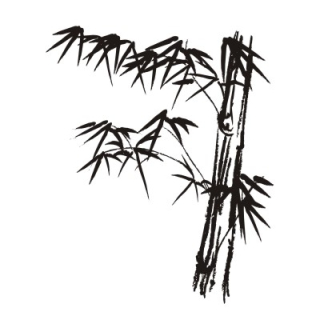 Bambusů 2, samolepka na zeď, rozměry 147x120cm / XXL