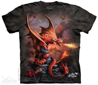 Tričko 3D potisk - krátký rukáv - Fire Dragon, drak, oheň - The Mountain