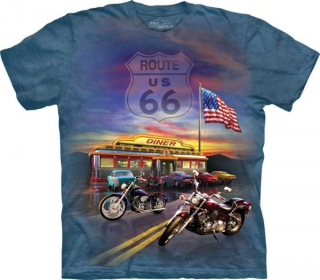 Tričko 3D potisk - krátký rukáv - Route 66, cesta - The Mountain
