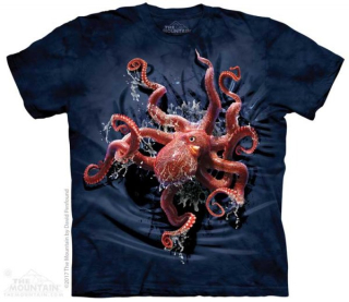 Tričko 3D potisk - krátký rukáv - Octopus Climb, chobotnice - The Mountain