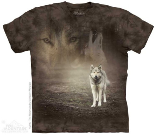Tričko 3D potisk - krátký rukáv - Grey Wolf Portrait, vlk - The Mountain