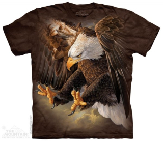 Tričko 3D potisk - krátký rukáv - Freedom Eagle, orel - The Mountain