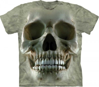 Tričko 3D potisk - krátký rukáv - Big Face Skull, lebka - The Mountain