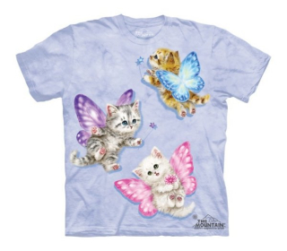 Tričko 3D potisk - Butterfly Kitten Fairies, kočky, motýli - The Mountain / děti