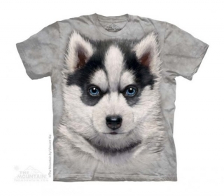 Tričko 3D potisk - krátký rukáv - Siberian Husky Puppy pes - The Mountain / děti