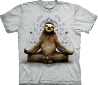 Tričko 3D potisk - krátký rukáv - Vriksasana Sloth Yoga, lenost - The Mountain