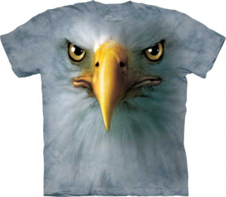 Tričko 3D potisk - krátký rukáv - Eagle Face, tvář orla - The Mountain