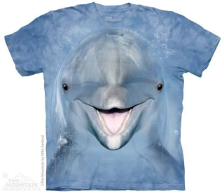 Tričko 3D potisk - krátký rukáv - Dolphin Face, delfín - The Mountain
