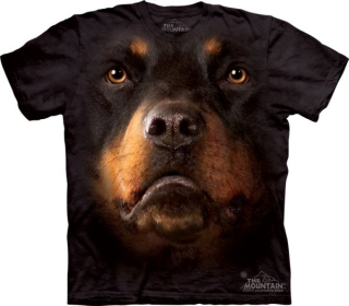 Tričko 3D potisk - krátký rukáv - Rottweiler Face, Rotvajler - The Mountain