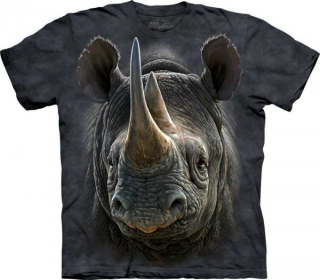 Tričko 3D potisk - krátký rukáv - Black Rhino, nosorožec - The Mountain