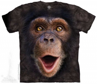 Tričko 3D potisk - krátký rukáv - Happy Chimp, šimpanz - The Mountain