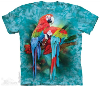 Tričko 3D potisk - krátký rukáv - Macaw Mates. papoušci - The Mountain