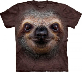Tričko 3D potisk - krátký rukáv - Sloth Face lenost, lenochod - The Mountain