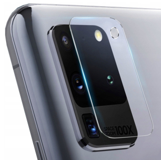 Samsung Galaxy S20, hybrid tvrzené sklo objektivu