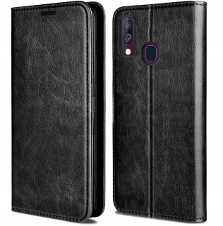 Samsung Galaxy A40, magnetické pouzdro, obal, kryt SKIN, 100% kůže