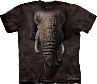 Tričko 3D potisk - Elephant Face, slon - The Mountain