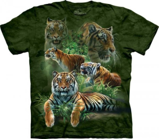 Tričko 3D potisk - Jungle Tigers, Tygři - The Mountain