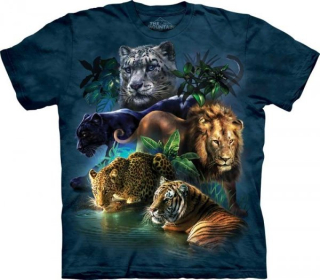 Tričko 3D potisk - Big Cats Jungle, divoké kočky, lev, tygr- The Mountain