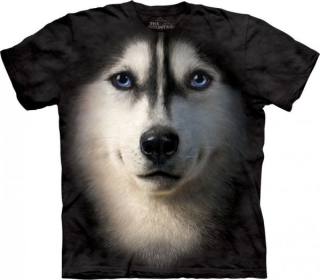 Tričko 3D potisk - Siberian Husky Face, pes - The Mountain