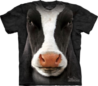 Tričko 3D potisk - Black Cow Face, kráva - The Mountain