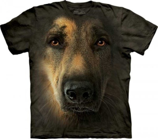 Tričko 3D potisk - German Shepherd Portrait, pes - The Mountain