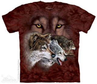 Tričko 3D potisk - Find 9 Wolves, vlk vlci  - The Mountain