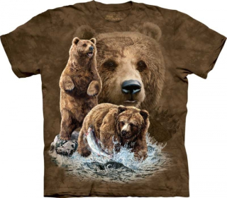 Tričko 3D potisk - Find 10 Brown Bears, medvědi, Grizzly - The Mountain
