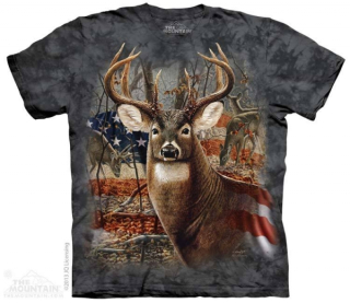 Tričko 3D potisk - Patriotic Buck, Jelen, USA - The Mountain