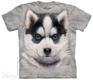 Tričko 3D potisk - Siberian Husky Puppy, malý pes - The Mountain
