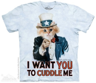Tričko 3D potisk - Cuddle Me, kočičí politik, kočka - The Mountain