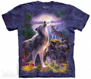 Tričko 3D potisk - Wolfpack Moon, vlci, vlk - The Mountain
