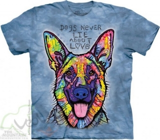 Tričko 3D potisk - Dogs Never Lie - ovčák, pes The Mountain