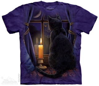 Tričko 3D potisk - Midnight Vigil, černá kočka - The Mountain