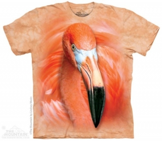 Tričko 3D potisk - Big Face Flamingo, plameňák - The Mountain