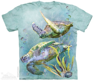 Tričko 3D potisk - Sea Turtles Swim, mořské želvy - The Mountain