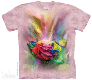 Tričko 3D potisk - Healing Rose, růže květina - The Mountain