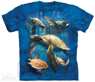 Tričko 3D potisk - Sea Turtle Family, želvy - The Mountain