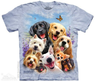 Tričko 3D potisk - Dogs Selfie, pes psi - The Mountain