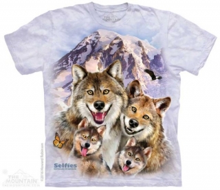Tričko 3D potisk - Wolf Selfie, vlci vlk - The Mountain
