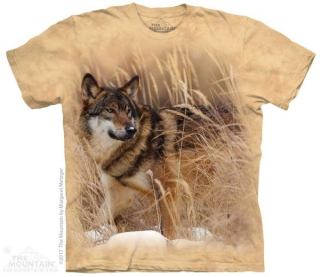 Tričko 3D potisk - Winter Wolf Portrait, vlk - The Mountain