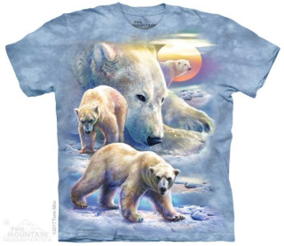 Tričko 3D potisk - Sunrise Polar Bear Coll, lední medvědi - The Mountain