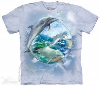 Tričko 3D potisk - Dolphin Bubble, delfíni - The Mountain