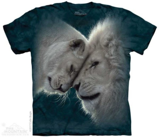 Tričko 3D potisk - White Lions Love, lev, lví rodina - The Mountain