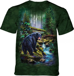 Tričko 3D potisk - Black Bear Forest, medvěd - The Mountain