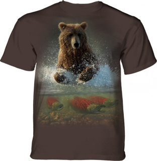 Tričko 3D potisk - Lucky Fishing Hole Bear, medvěd - The Mountain